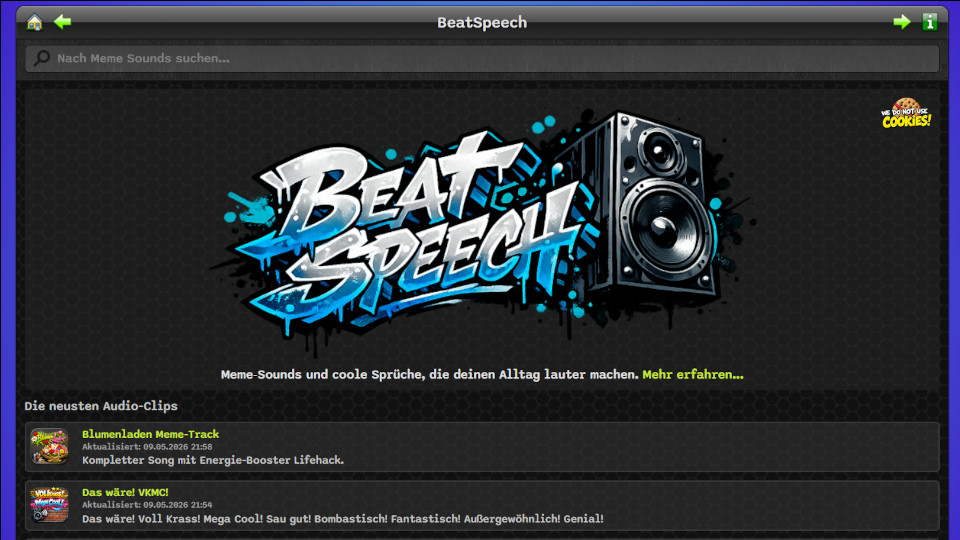 BeatSpeech - Meme‑Sounds und coole Sprüche